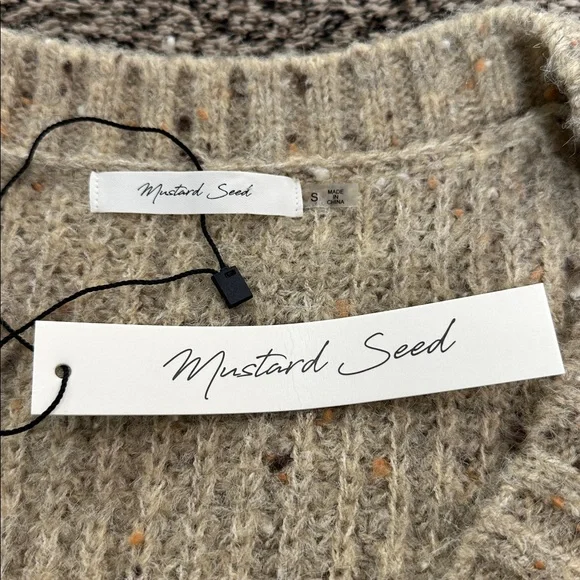 Mustard Seed Beige Cable Knit Sweater Vest - Picture 2 of 4